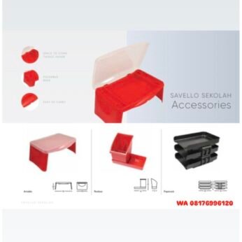 Aksesoris Sekolah Savello Artable, Penbox, Paperack