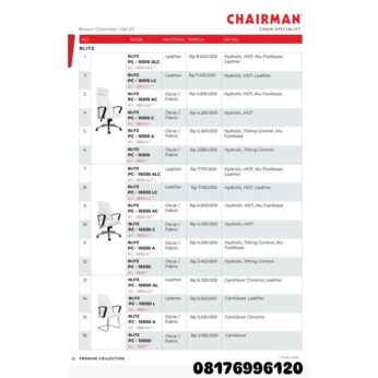 Kursi Kantor Chairman BLITZ PC 10010 ALC 10010 LC 10010 AC 10010 C 10010 A 10010 10030 ALC 10030 LC 10030 AC 10030 C 10030 A 10030 10050 AL 10050 L 10050 A 10050