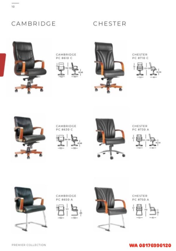 Kursi Kantor Chairman CAMBRIDGE PC 8610 C 8630 C 8650 A & CHESTER PC 8710 C 8730 A 8750 A