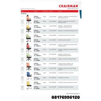 Kursi Kantor Chairman STREAM TS 03401 A 03401 03403 A 03403 03405 A 03405 03501 A 03501 03503 A 03503 03553 A 03553 03505 A 03505 03555 A 03555