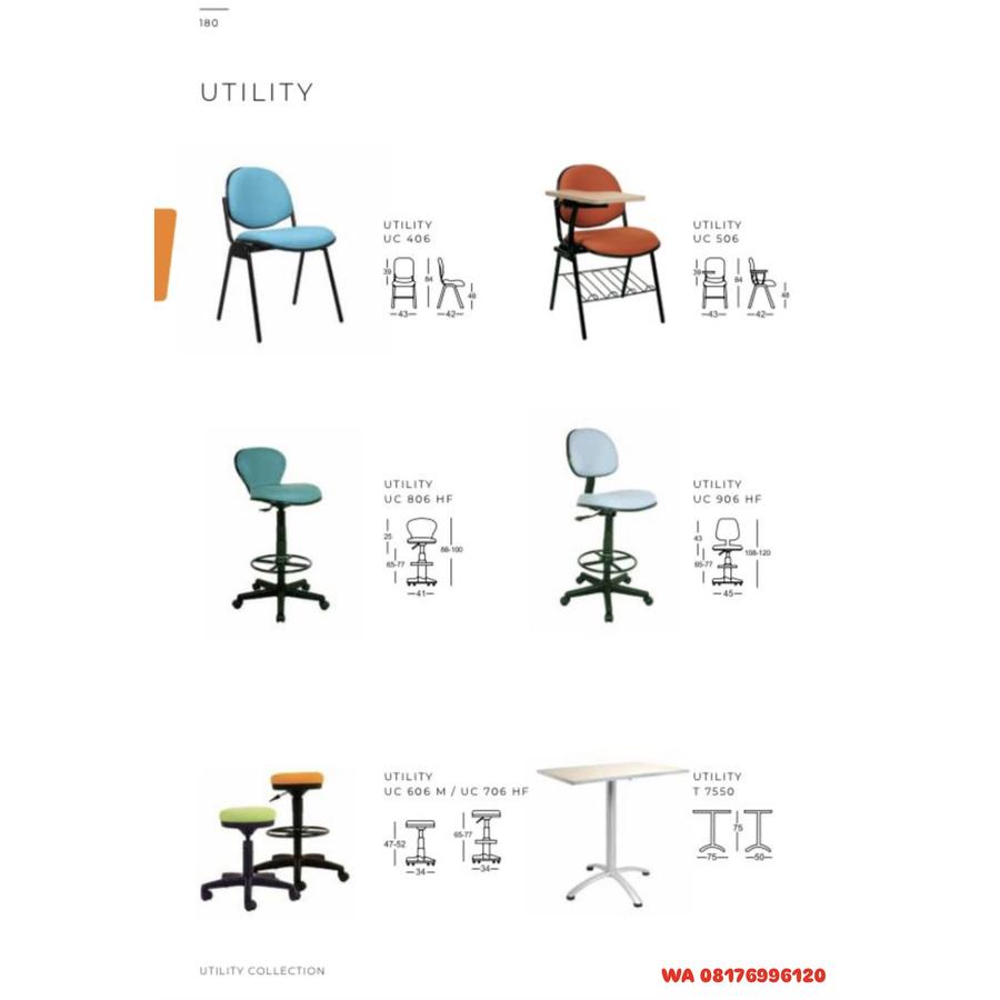 Kursi Kantor Chairman UTILITY UC 406 806 HF 606 M / UC 706 HF 506 906 HF T 7550