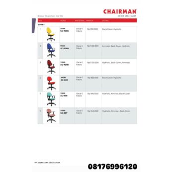 Kursi Kantor Chairman VIORI SC 709B 708B 707B 809 808 807