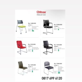 Kursi Kantor Chitose FITTO-FL CLASSY-L COSTA-N FRONTY OLIVE-DX OLIVE-SC