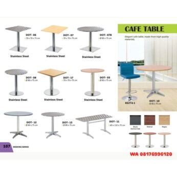 Meja Cafe Kantor Donati DOT- 03 06 07B 08 10 11 12 13 17