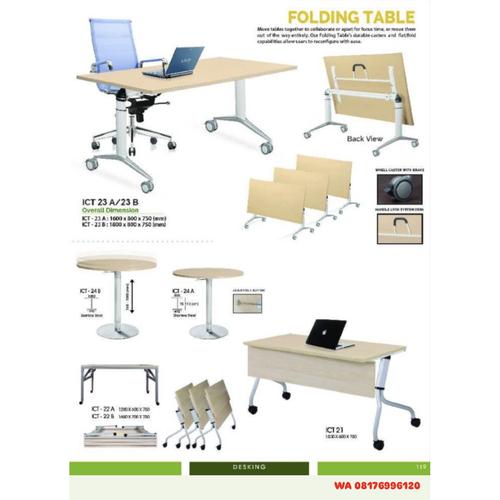 Meja Lipat Ichiko ICT 21 ICT - 22 A ICT - 22 B ICT - 23 A ICT - 23 B ICT - 24 A ICT - 24 B