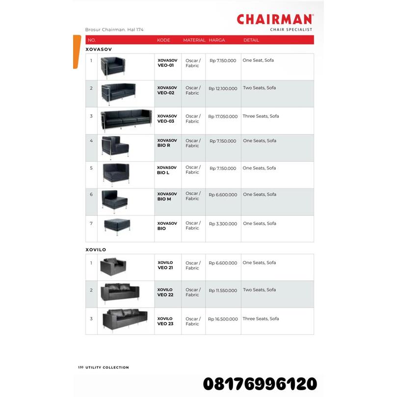 Sofa Kantor Chairman XOVASOV VEO 01 VEO 02 VEO 03 BIO R BIO L BIO M BIO & XOVILO VEO 21 VEO 22 VEO 23