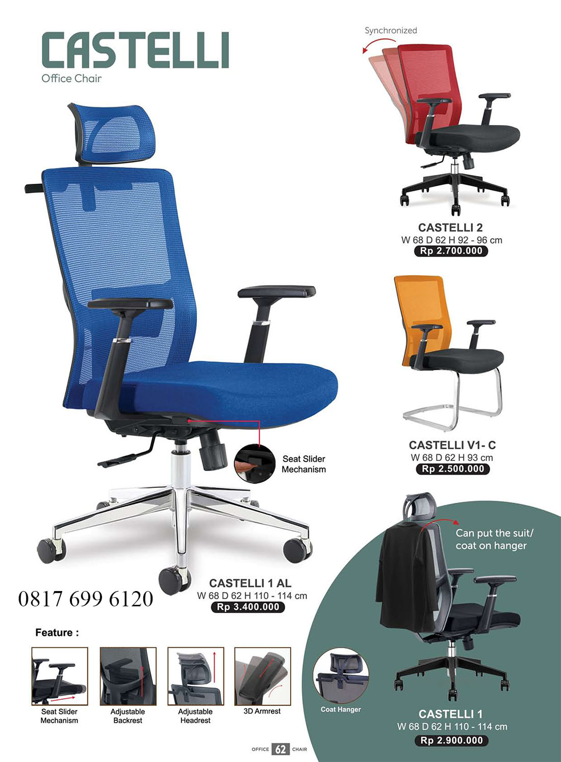 Kursi Kantor Donati Ultimate CASTELLI