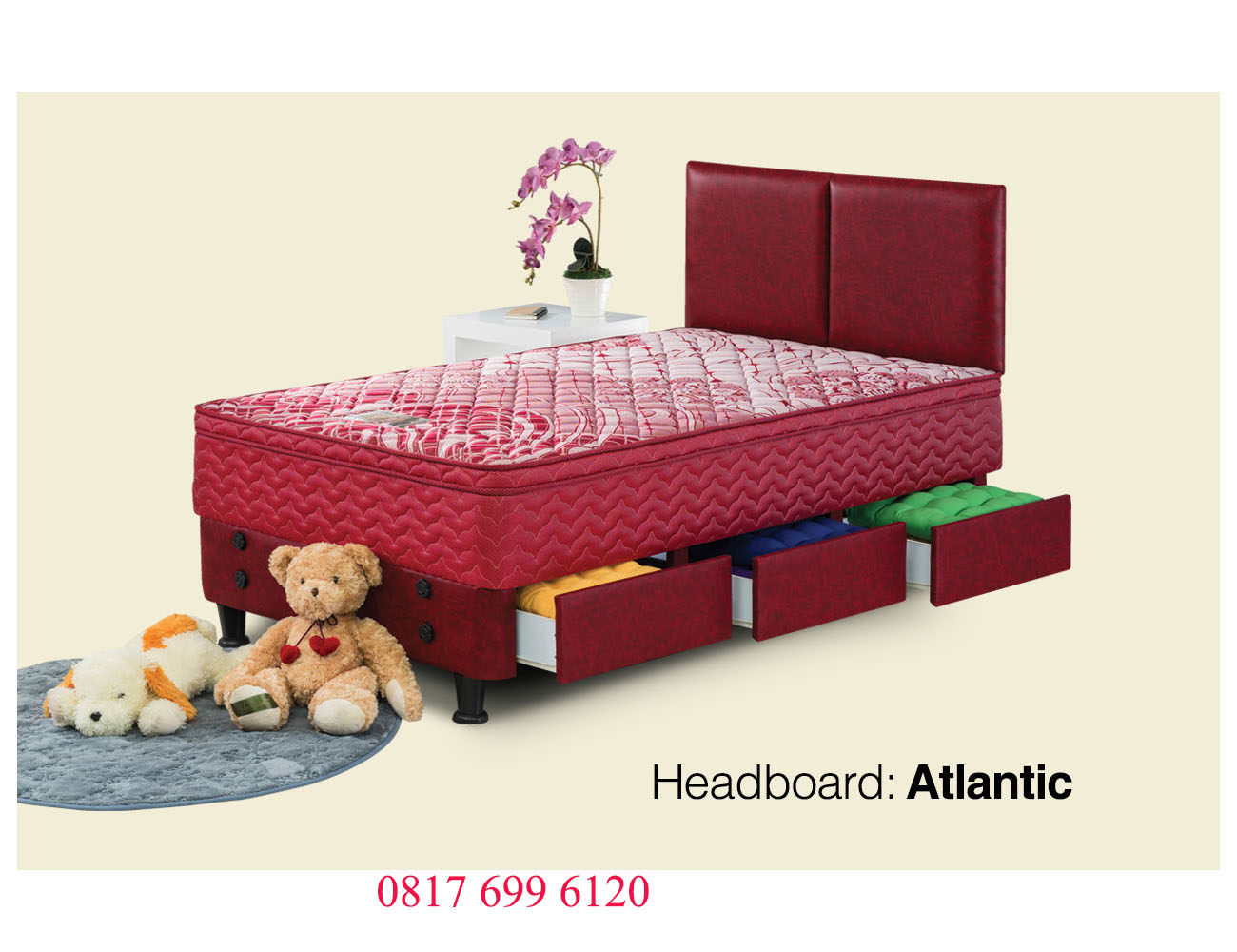 Springbed Guhdo Drawer Bed Standard Plush Top - Atlantik