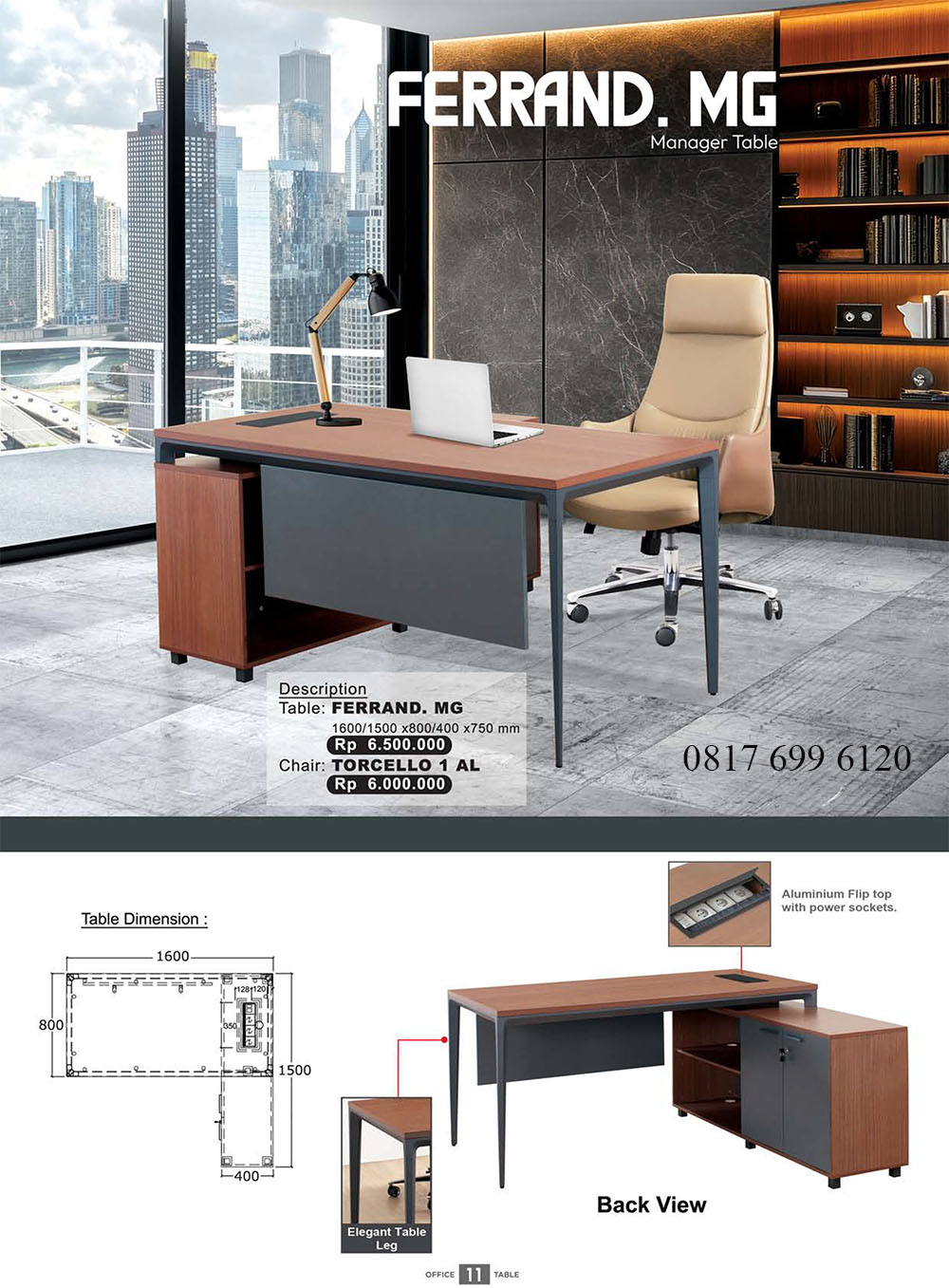 Meja Kursi Manager Donati Ultimate Ferrand.MG