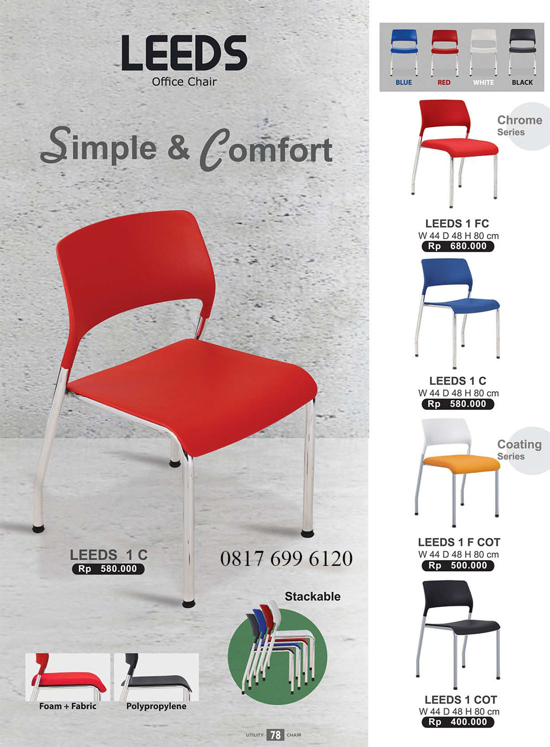 Kursi Susun/Kursi Serbaguna Donati Ultimate LEEDS