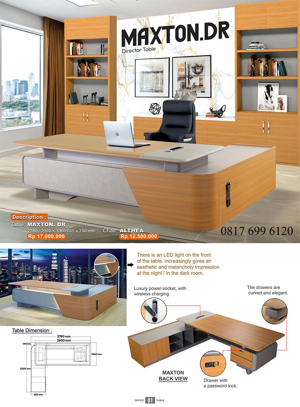 Meja Kursi Direktur Donati Ultimate Maxton.DR