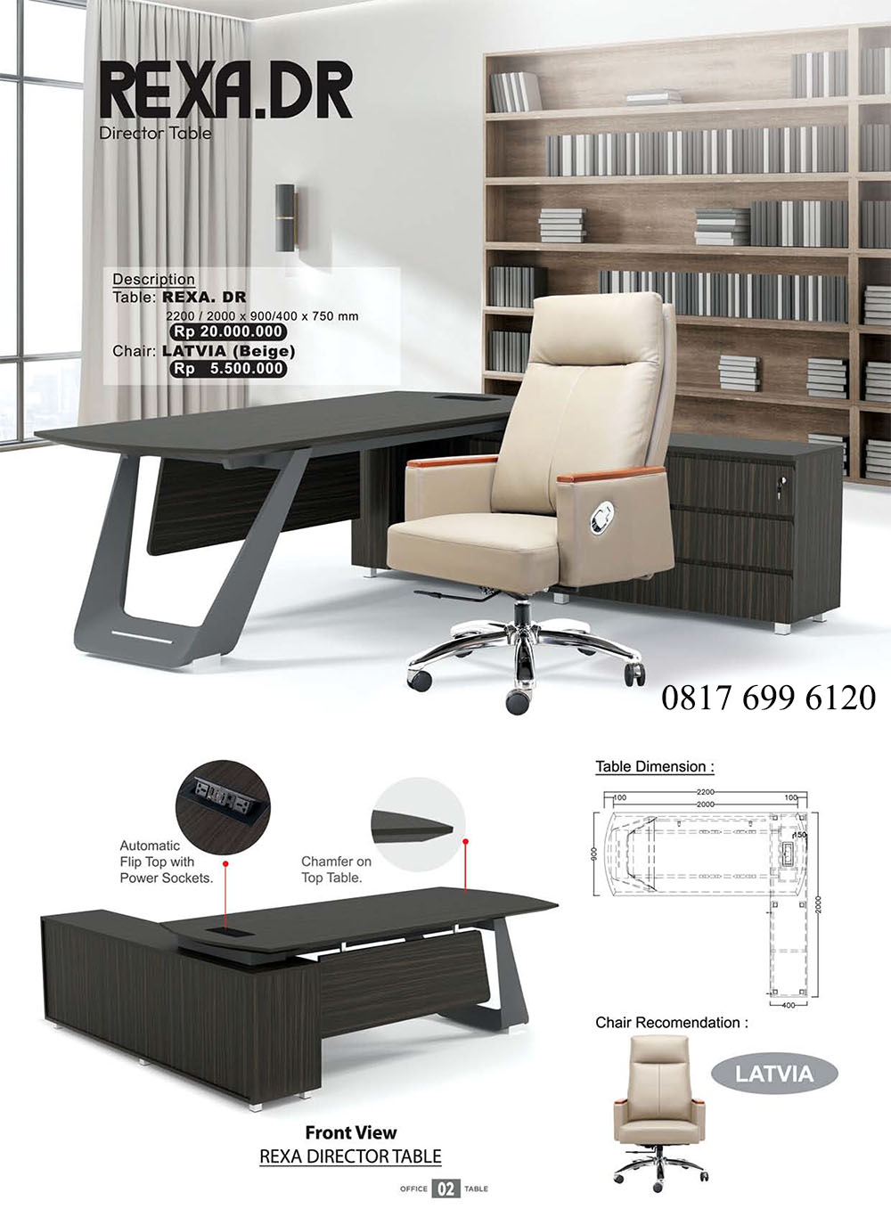 Meja Kursi Direktur Donati Ultimate Rexa.DR