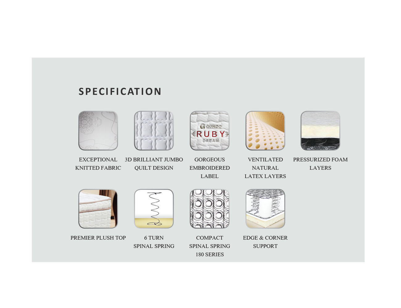 Springbed Guhdo Ruby Dream Virginian Style - Drevo - Image 2