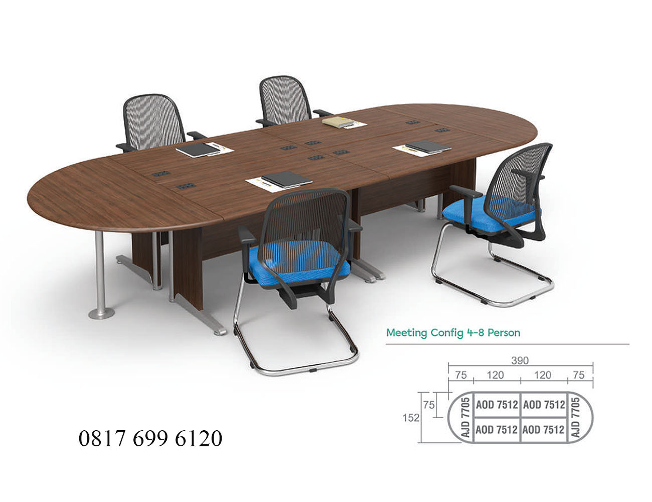 Meja Meeting Modera A Class Meeting Config 4-8 Person