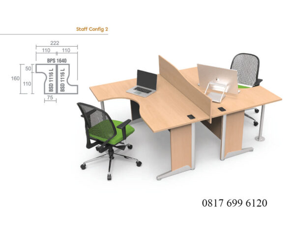 Meja Kantor Modera B Class Staff Config 2
