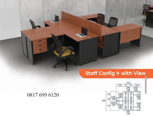 Meja Kantor Modera C Class Staff Config 4